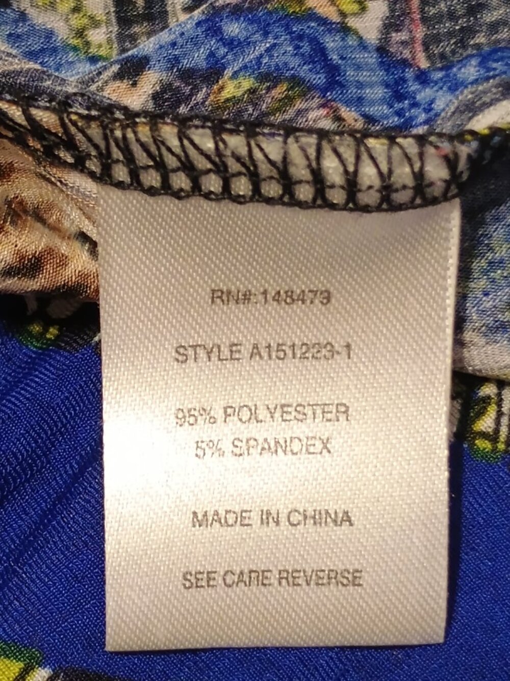 Aster by Firmiana Plus Size 3X Multicolor Boho Animal Print Tunic Top - Picture 6 of 6